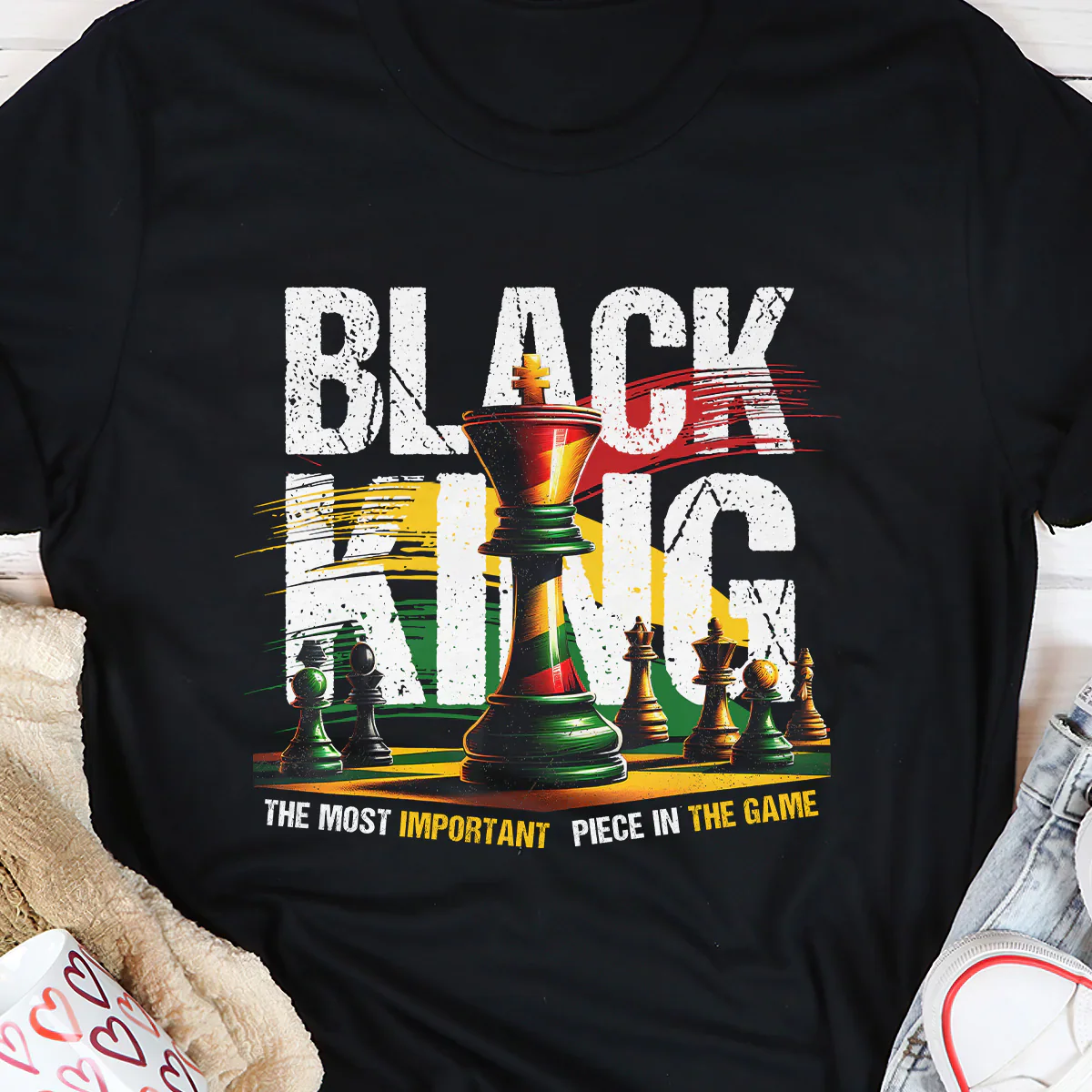 Black King, Black Queen - Custom 2D Unisex Tee Shirt - Gift For Him & Her | HD95 - Image 4
