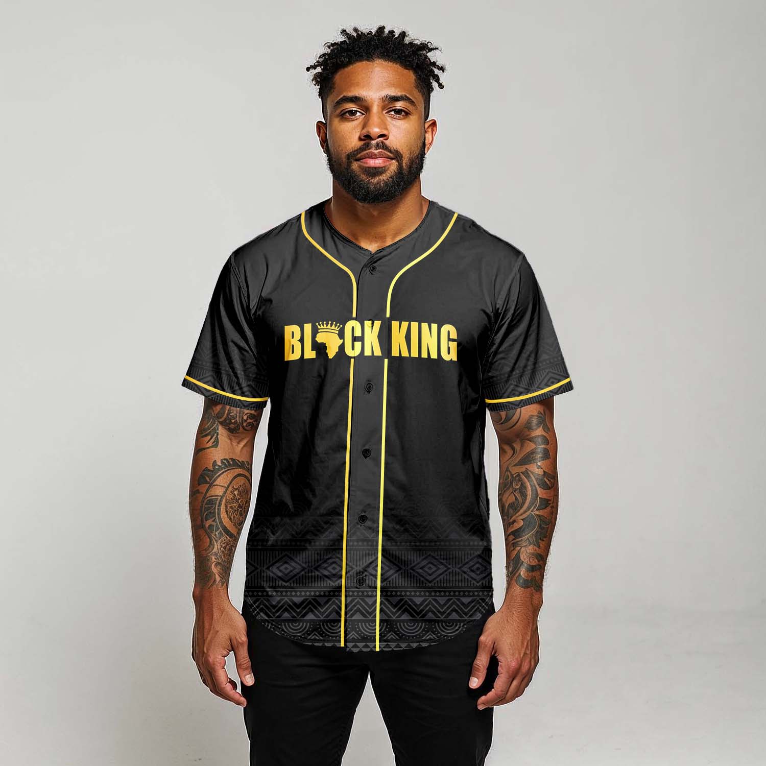 Black King I Am Who I Am - African American Baseball Jersey - Gift for Black Dad, Grandpa, Husband - Image 7