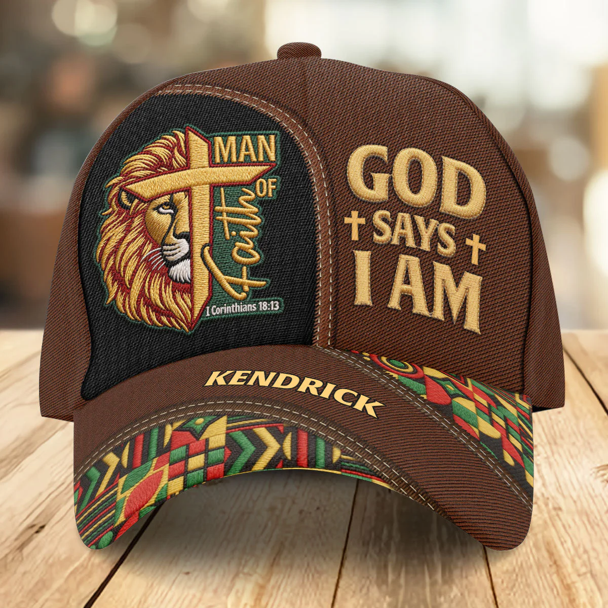 Black Man Of Faith - Personalized Classic Cap - Christian Gift For African Man BA01