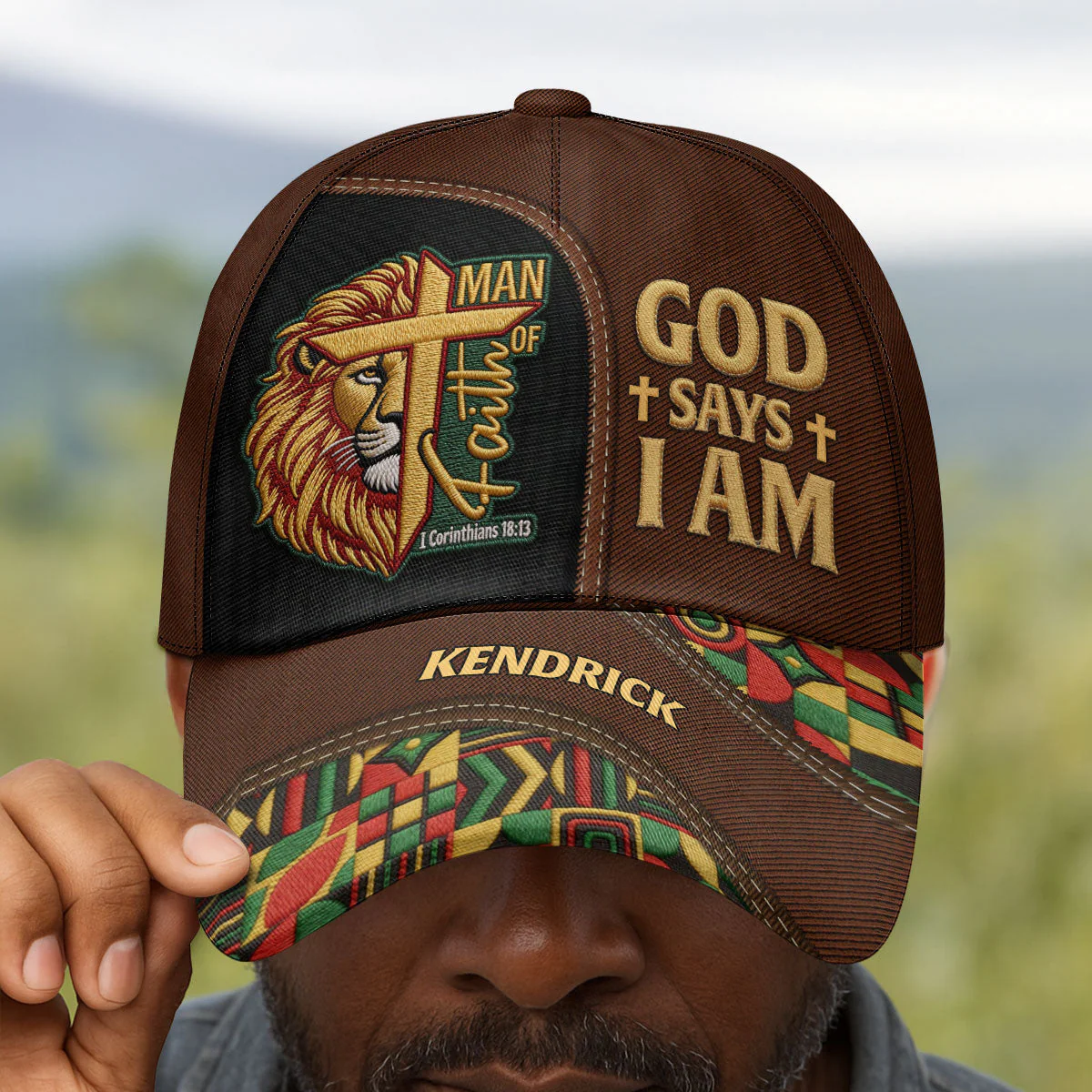 Black Man Of Faith - Personalized Classic Cap - Christian Gift For African Man BA01 - Image 2