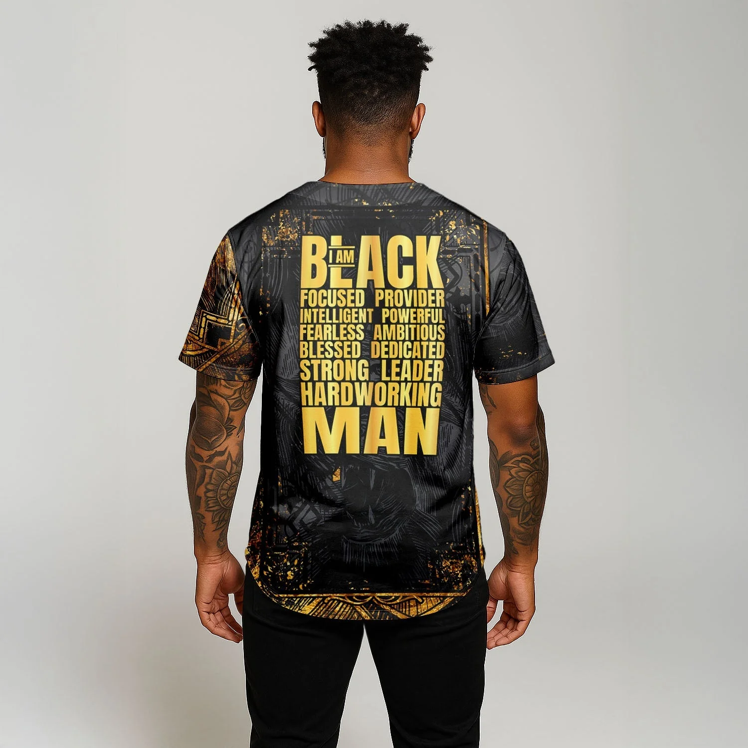 Black Power - African American Baseball Jersey - Gift for Black Dad, Grandpa, Husband - Image 8