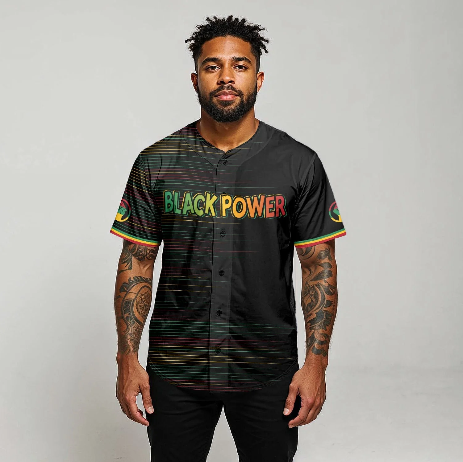 Black Power Won - African American Baseball Jersey - Gift for Black Dad, Grandpa, Husband - Image 7