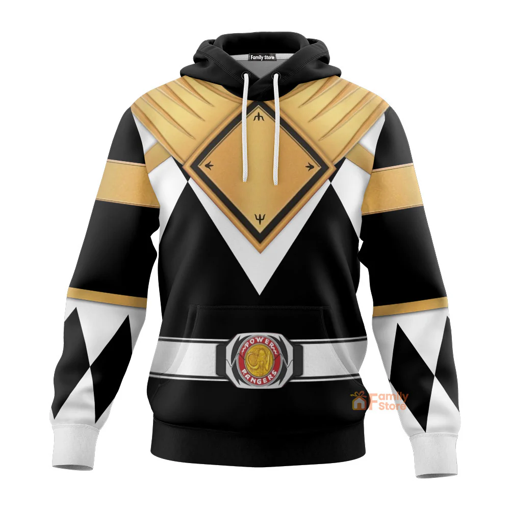 Black Ranger Dragon Shield  Mighty Morphin Power Ranger - Hoodie Set, Sweatshirt, Sweatpants PRHS24 - Image 2