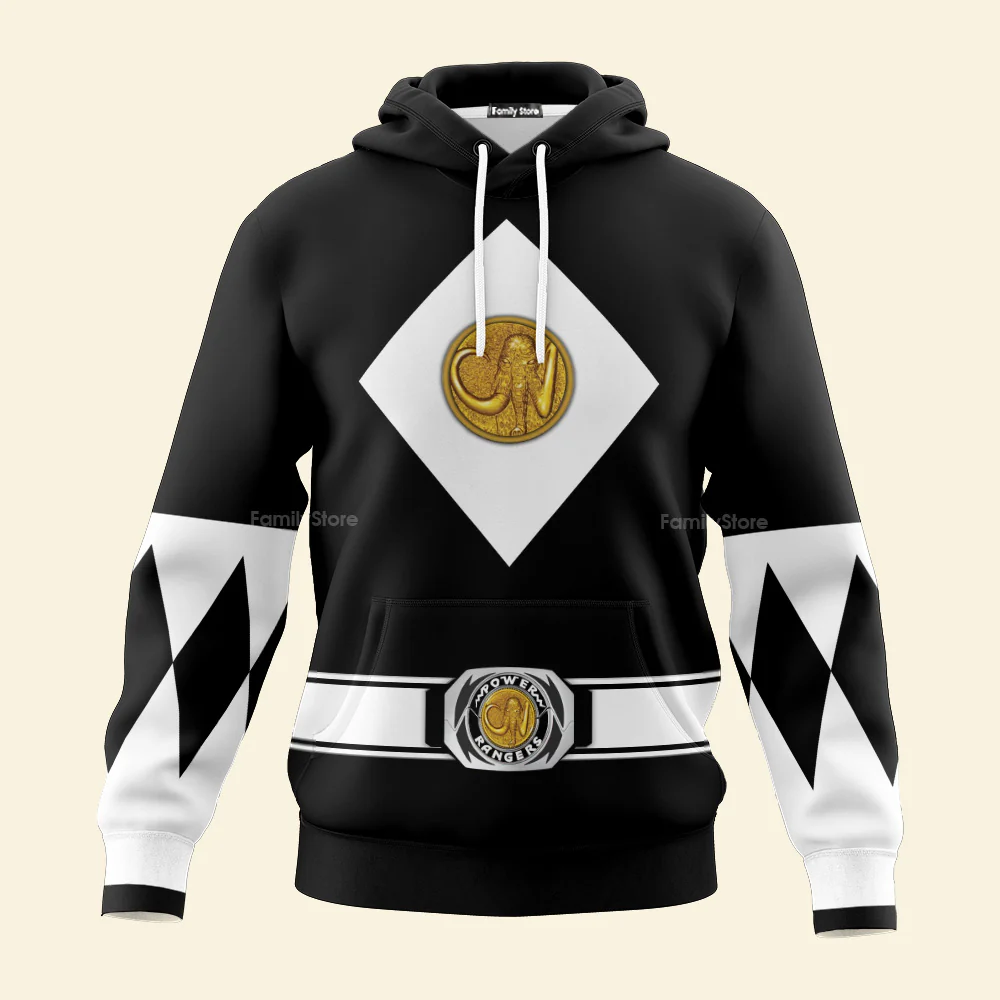 Black Ranger Mighty Morphin The Movie (1995) C1 - Hoodie Set, Sweatshirt, Sweatpants PRHS89 - Image 2