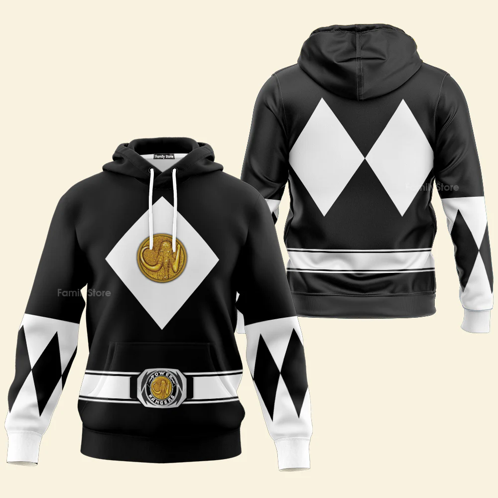 Black Ranger Mighty Morphin The Movie (1995) C1 - Hoodie Set, Sweatshirt, Sweatpants PRHS89 - Image 3
