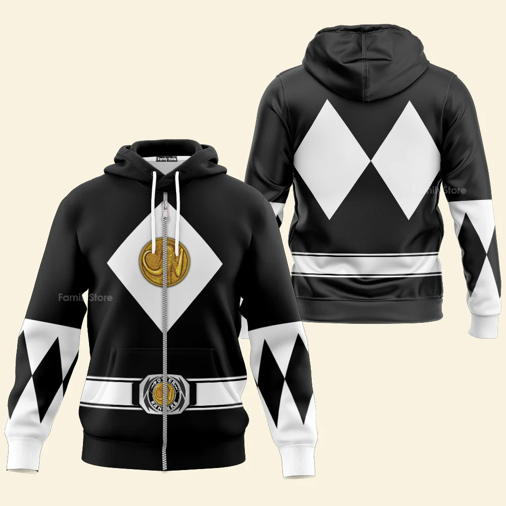 Black Ranger Mighty Morphin The Movie (1995) C1 - Hoodie Set, Sweatshirt, Sweatpants PRHS89 - Image 4