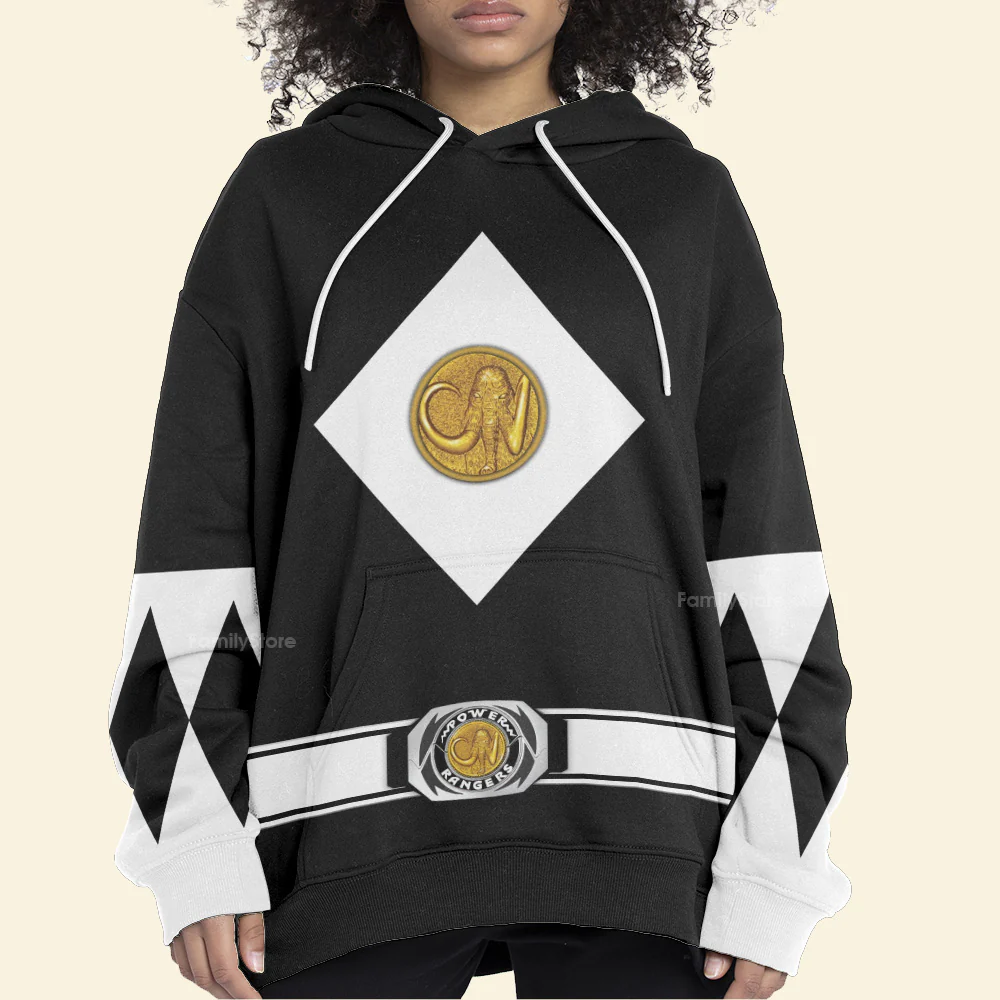Black Ranger Mighty Morphin The Movie (1995) C1 - Hoodie Set, Sweatshirt, Sweatpants PRHS89 - Image 6