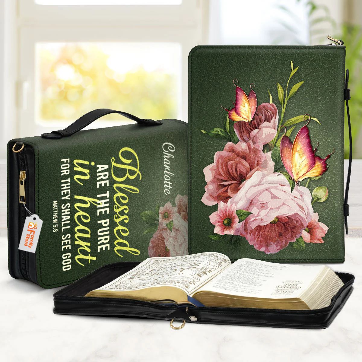 Blessed Are The Pure In Heart Matthew 5:8 - Thoughtful Gift For Christians - Personalized Bible Covers - AT4080845 - Image 2