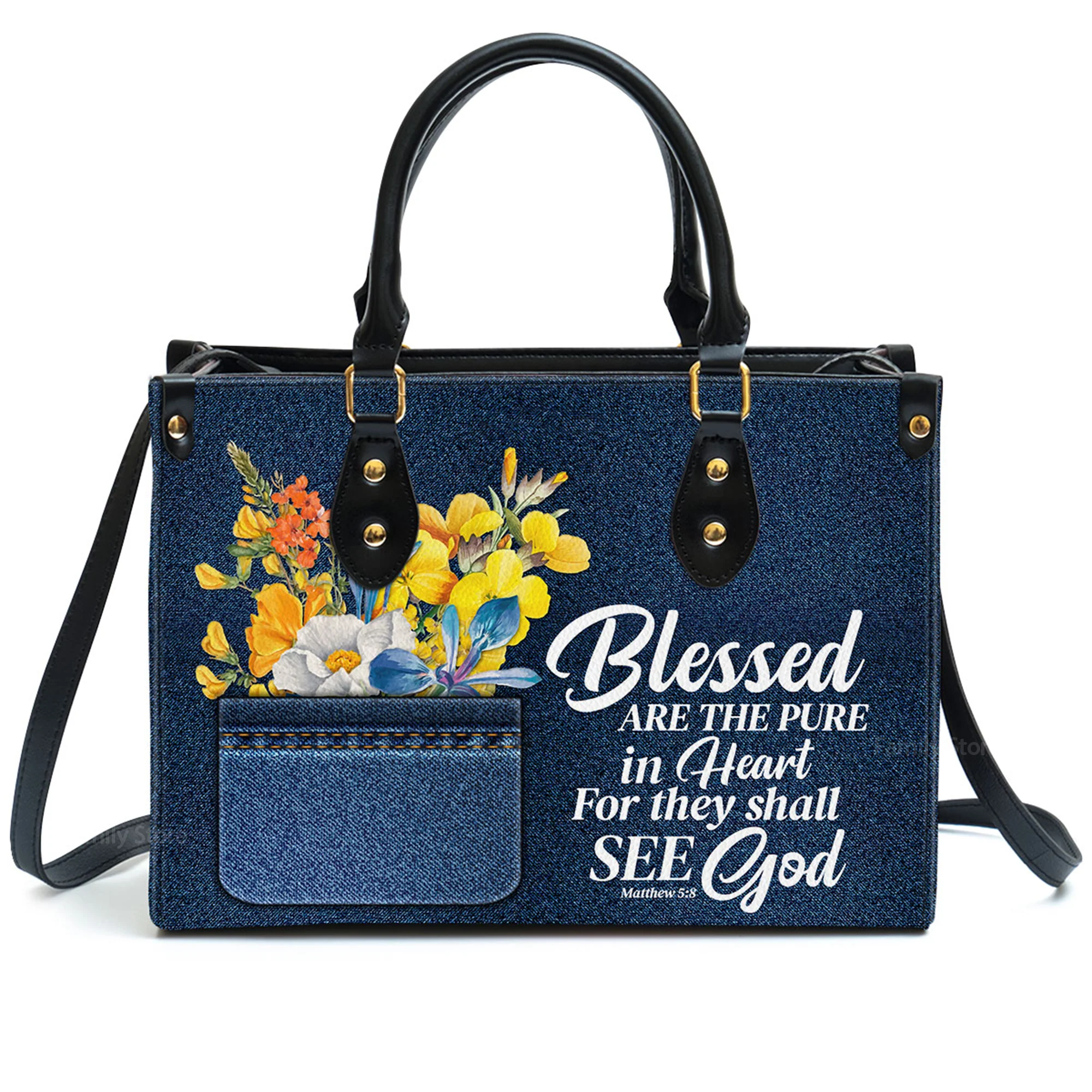 Blessed Are The Pure In Heart Matthew 58 Spiritual - Unique Personalized Bible Covers - AT4080927 - Image 2
