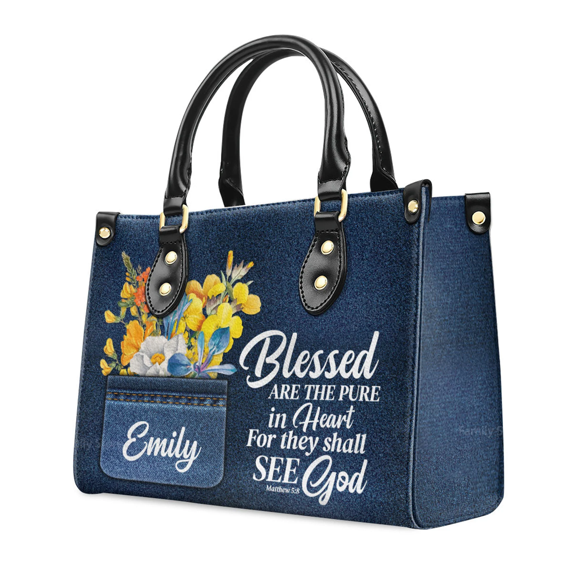 Blessed Are The Pure In Heart Matthew 58 Spiritual - Unique Personalized Bible Covers - AT4080927 - Image 3