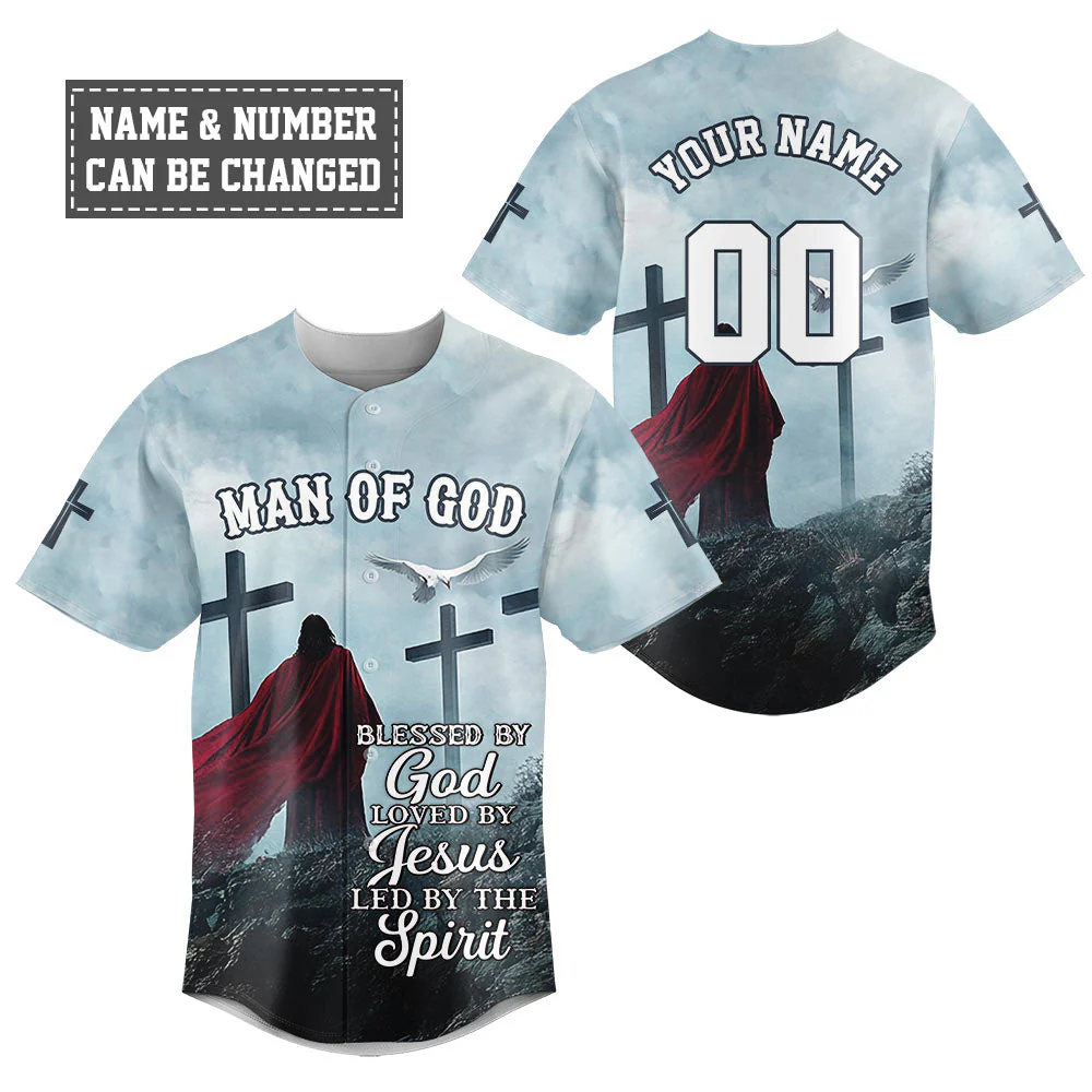 Blessed by GOD Loved by JESUS Led by the SPIRIT Baseball Jersey Bundle - Image 2