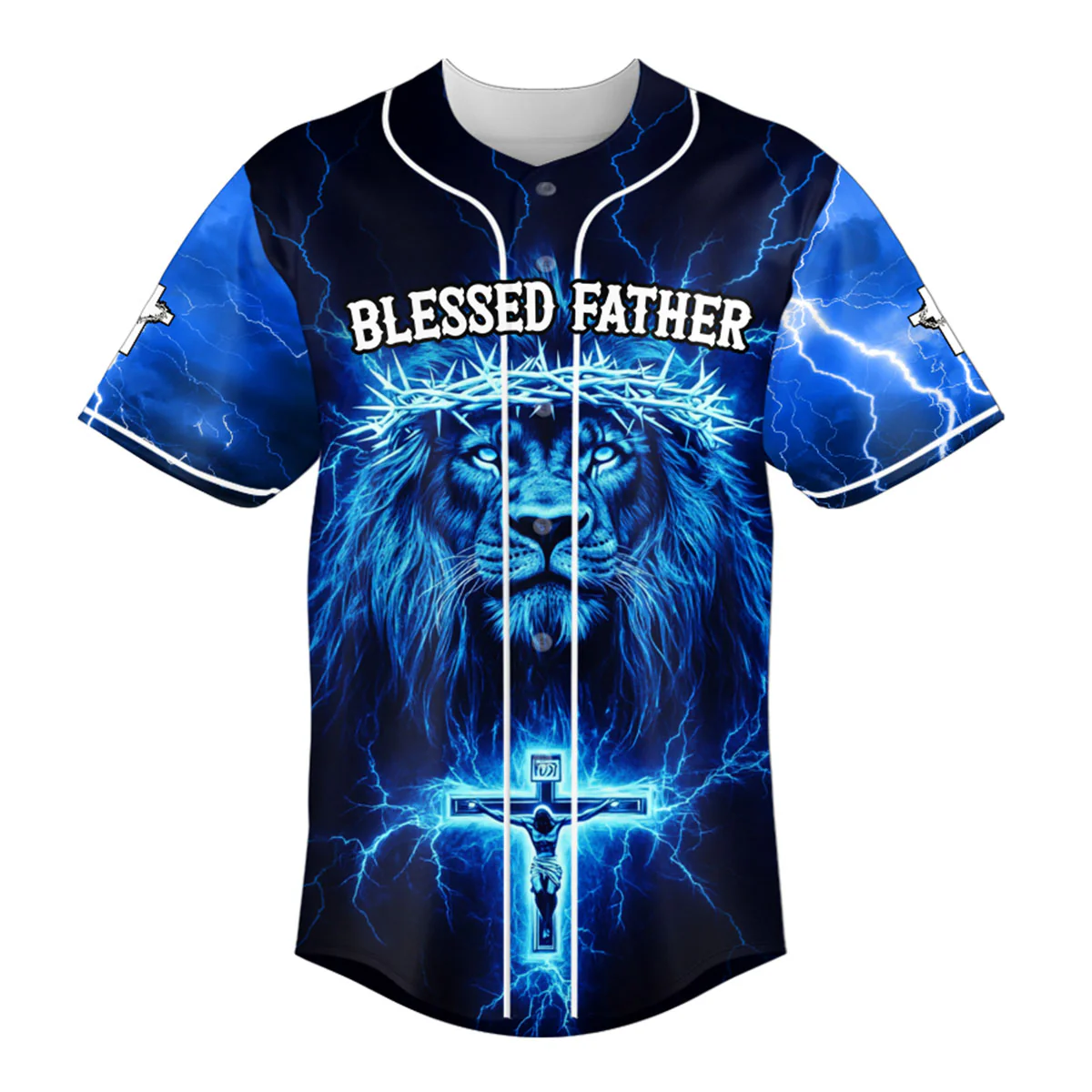 Blessed Father Baseball Jersey - Christant Gift For Him - Image 2