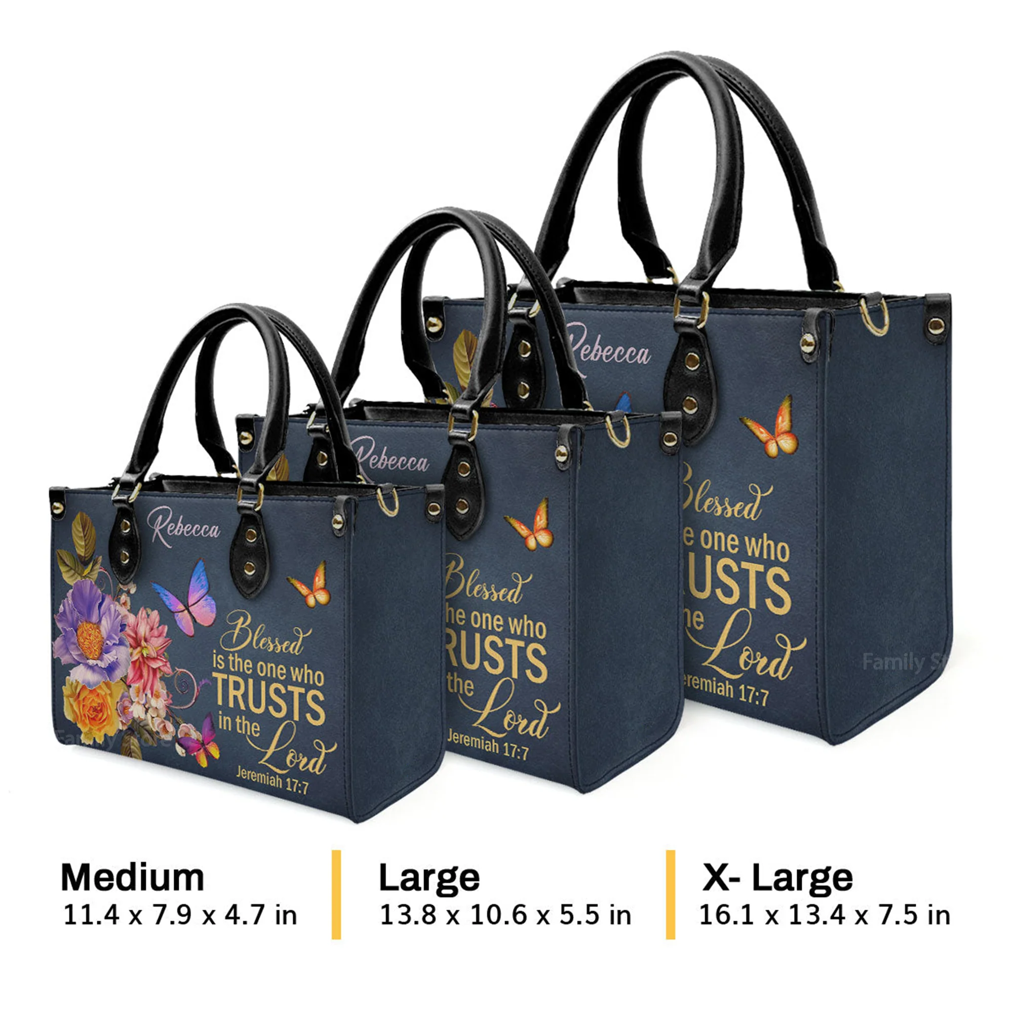 Blessed Is The Woman Who Trusts In The Lord Jeremiah 17:7 - Unique Personalized Leather Handbag - AT4080843 - Image 4