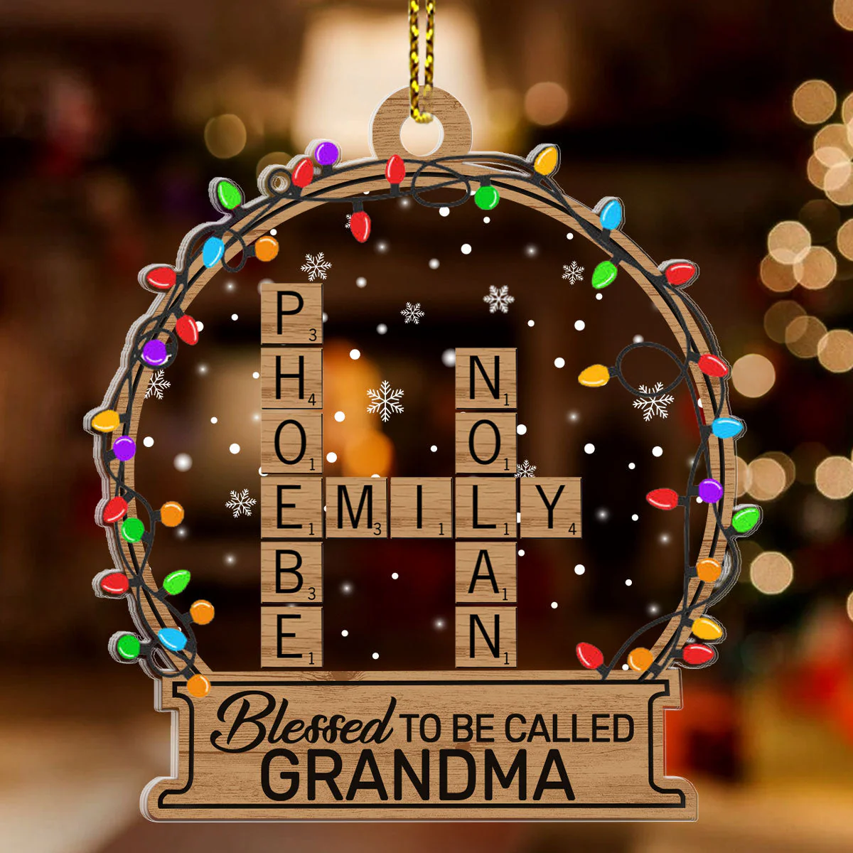 Blessed To Be Called Grandma - Personalized Acrylic Ornament - Image 2