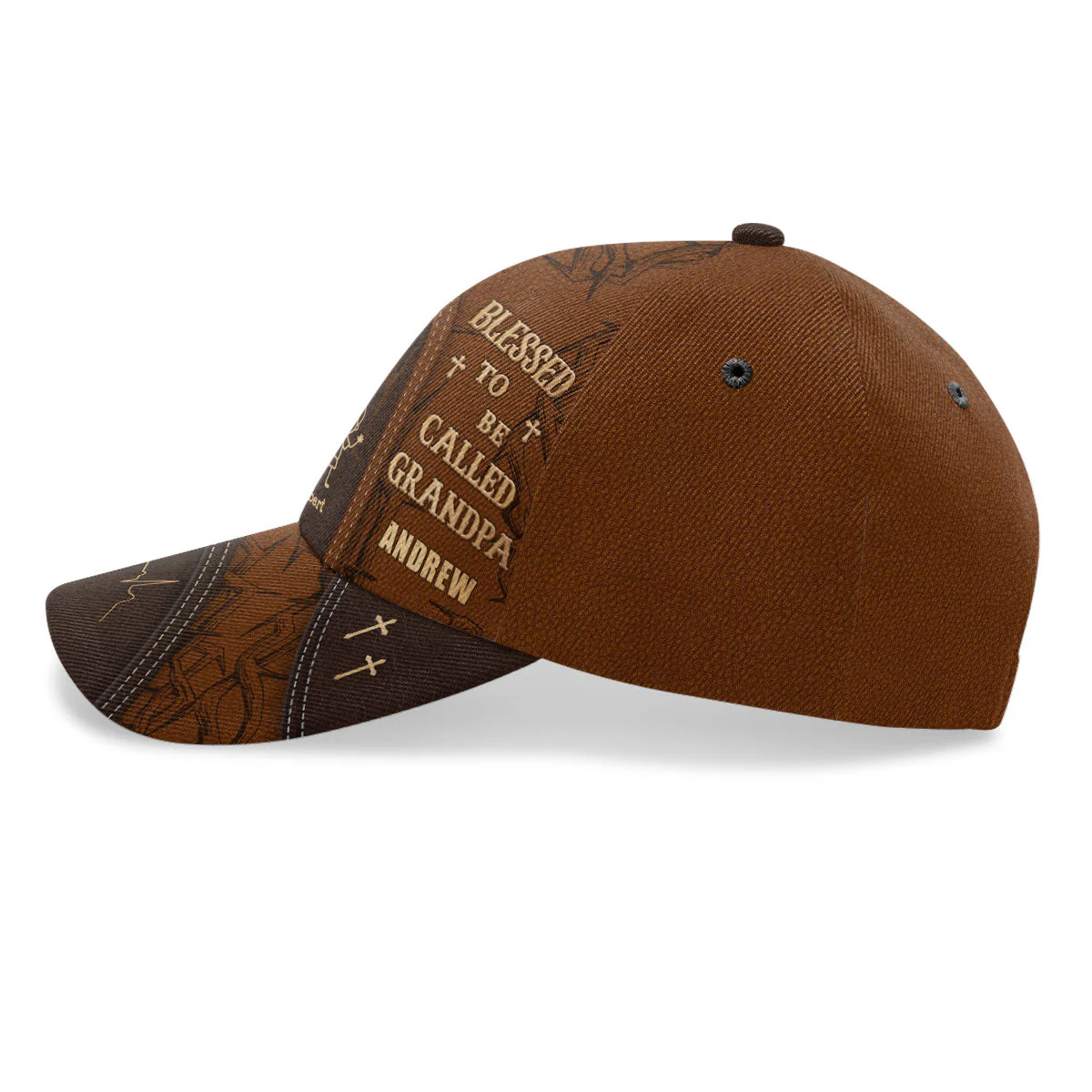 Blessed To Be Called Grandpa - Personalized Classic Cap - Christian Gift For Grandpa BA01 - Image 3