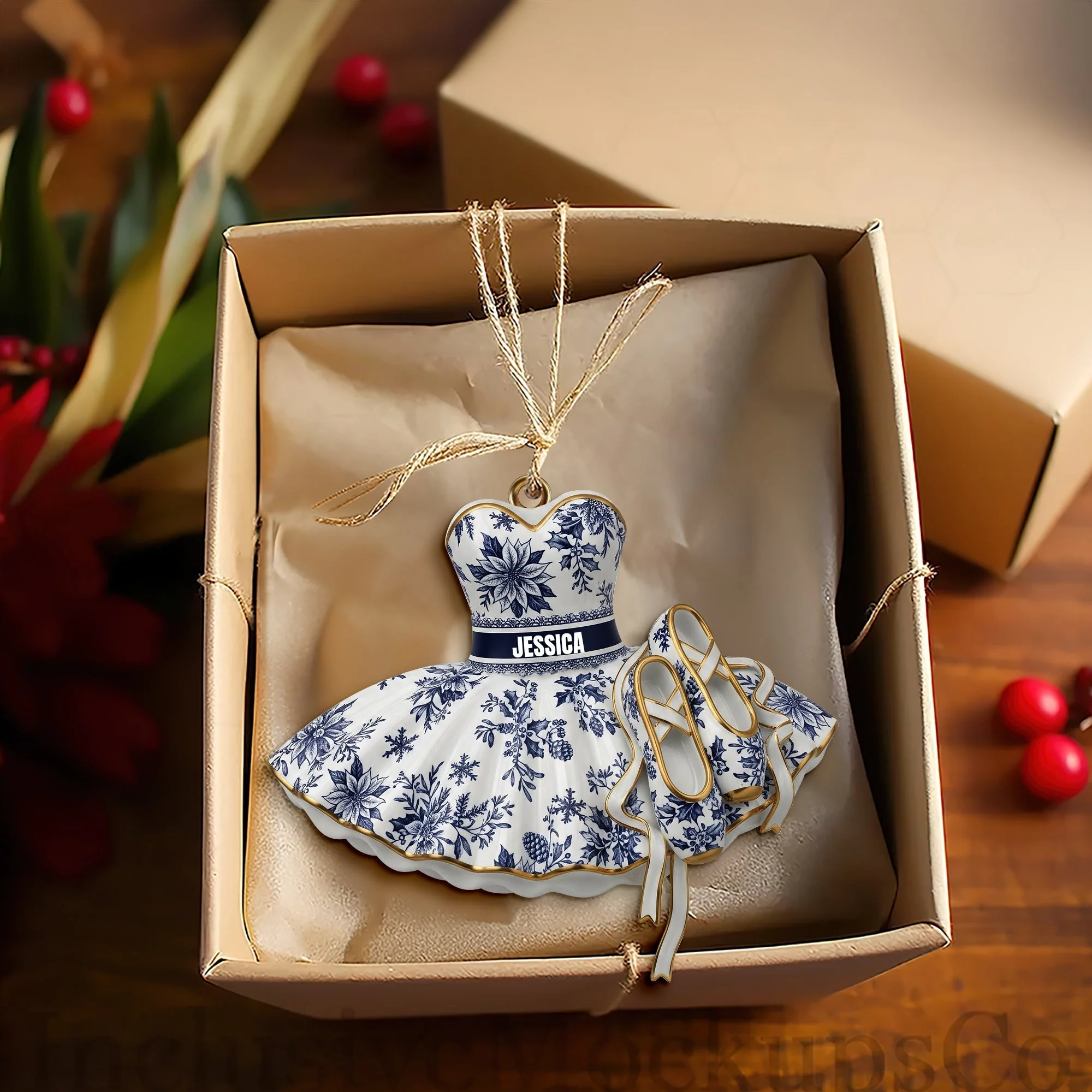 Blooming Ballet Dress - Personalized Acrylic Ornament - Christmas Gift For Her, Ballerina HH01 - Image 4