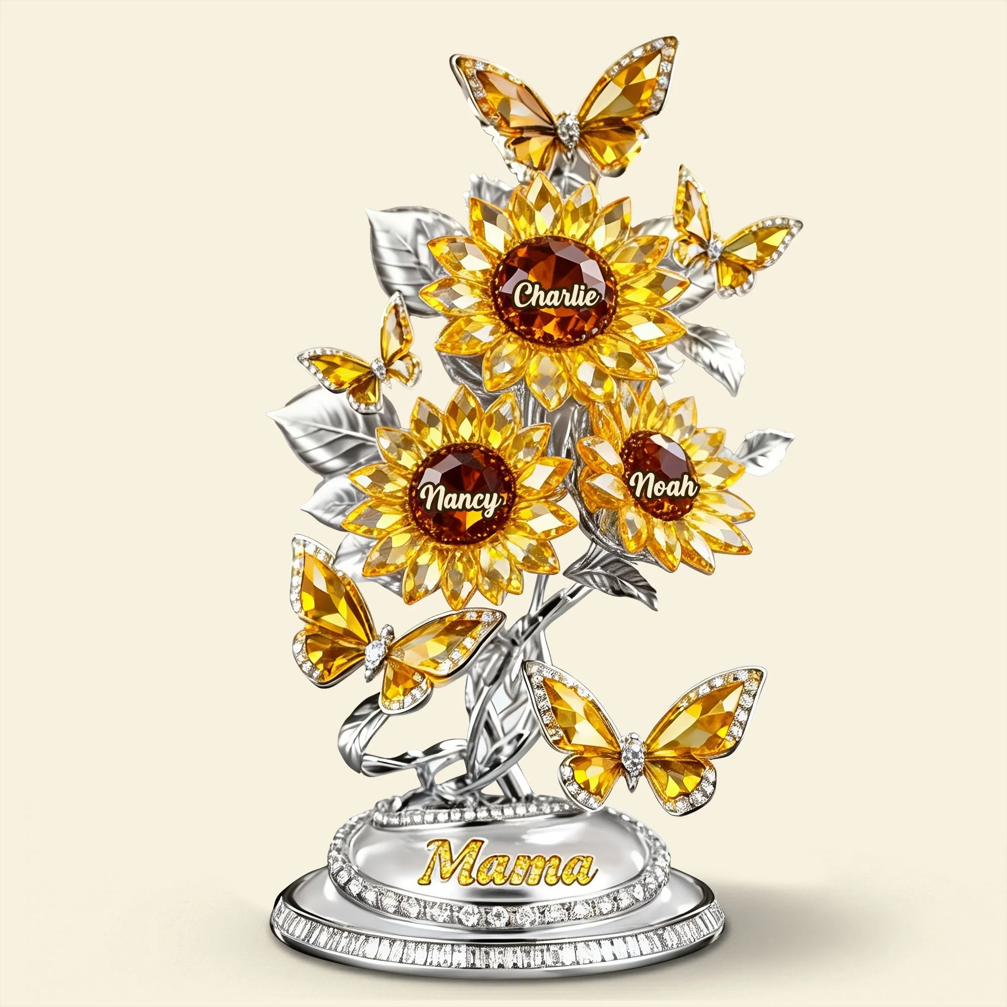 Blooming Love Sunflower - Personalized Shape Acrylic Plaque - Gift For Mom, Grandma HN02 - Image 3