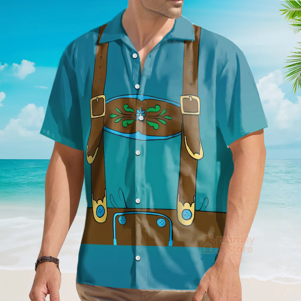 Blue Lederhosen Fashion - Hawaiian Shirt