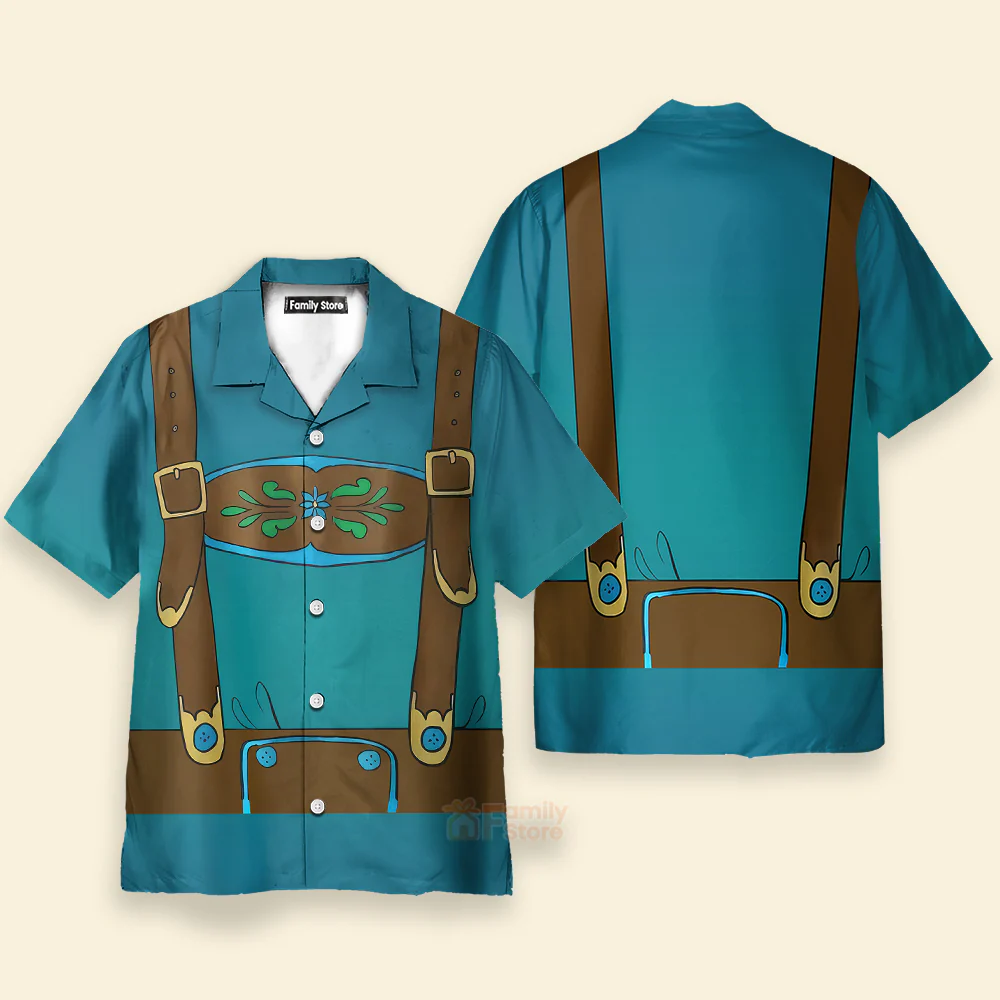Blue Lederhosen Fashion - Hawaiian Shirt - Image 3