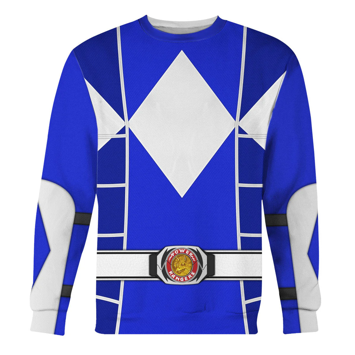 Blue Mighty Morphin Power Ranger Cosplay C2 - Hoodie Set, Sweatshirt, Sweatpants PRHS95 - Image 3