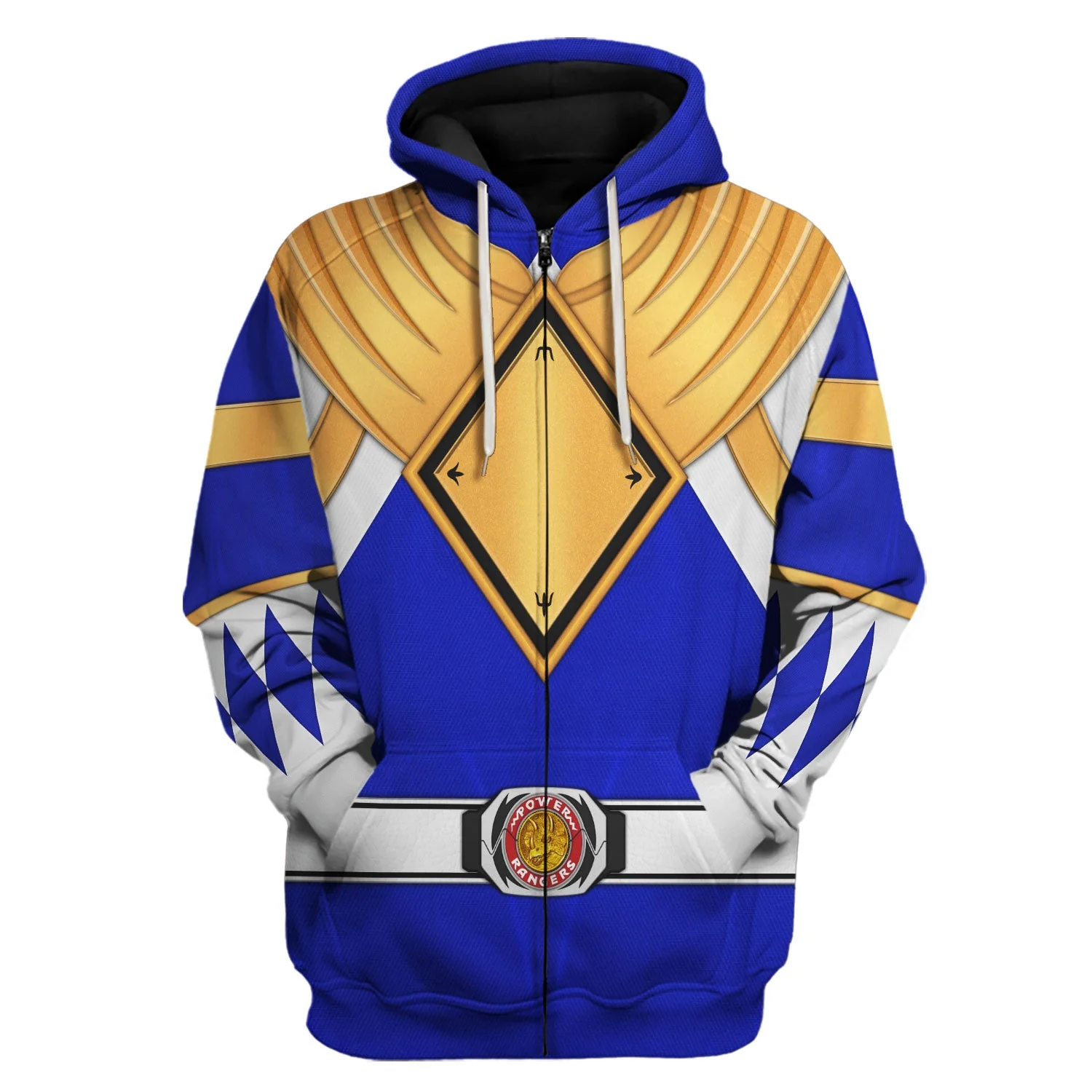 Blue Ranger Dragon Shield Mighty Morphin Power Ranger - Hoodie Set, Sweatshirt, Sweatpants - PRHS25 - Image 4