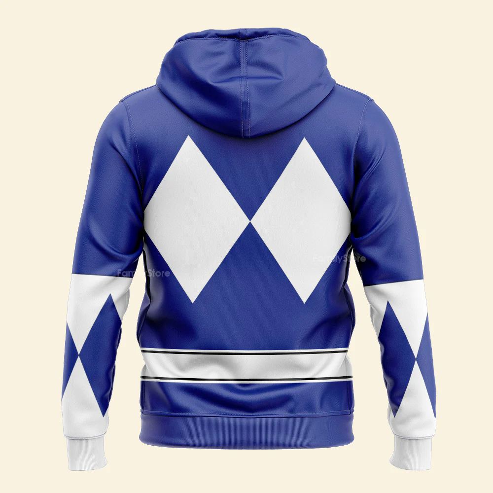 Blue Ranger Mighty Morphin The Movie (1995) C1 - Hoodie Set, Sweatshirt, Sweatpants - Image 4