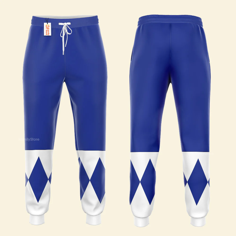 Blue Ranger Mighty Morphin The Movie (1995) C1 - Hoodie Set, Sweatshirt, Sweatpants - Image 9
