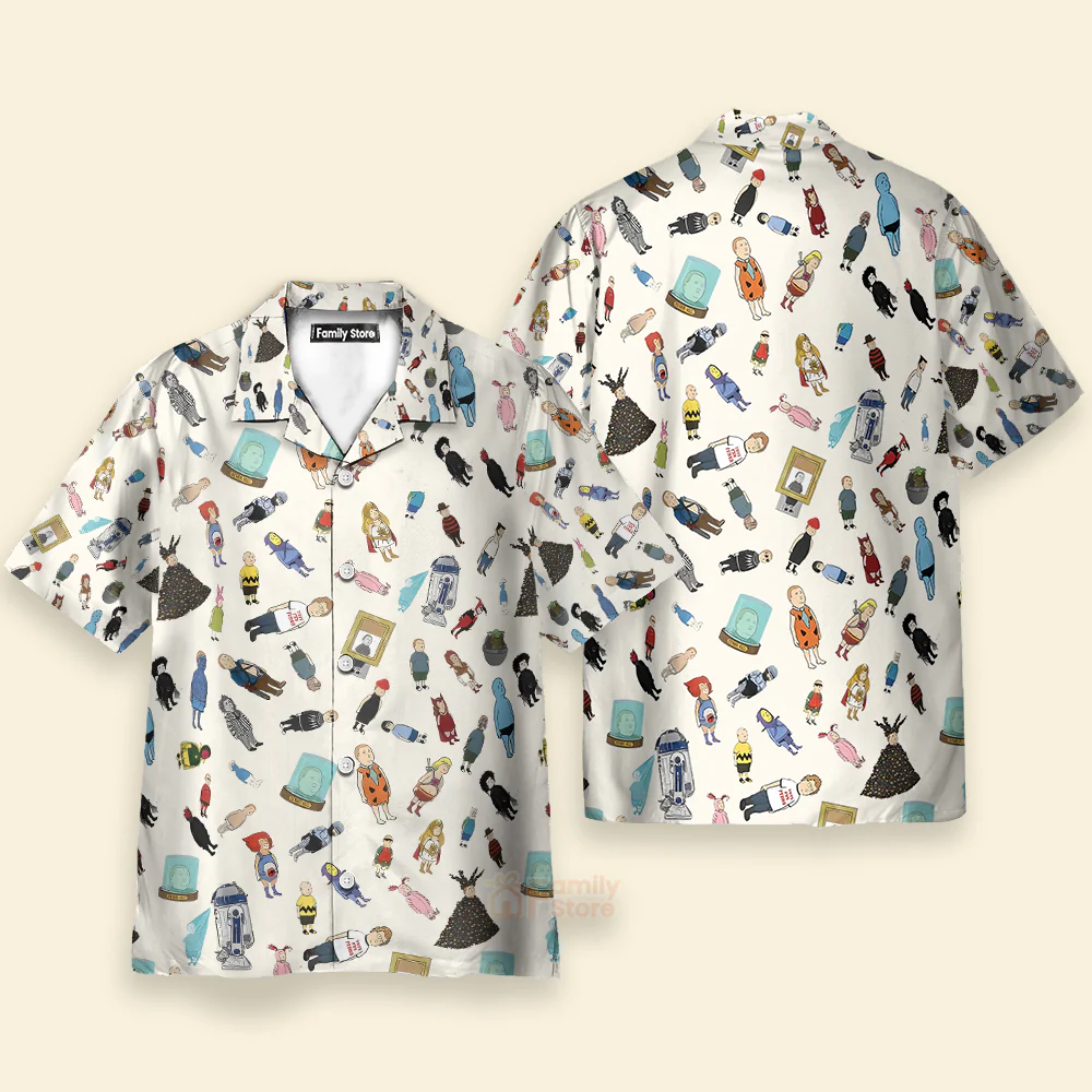 Bobby Hill King Of The Hill Pattern Hawaiian Shirt - Image 3