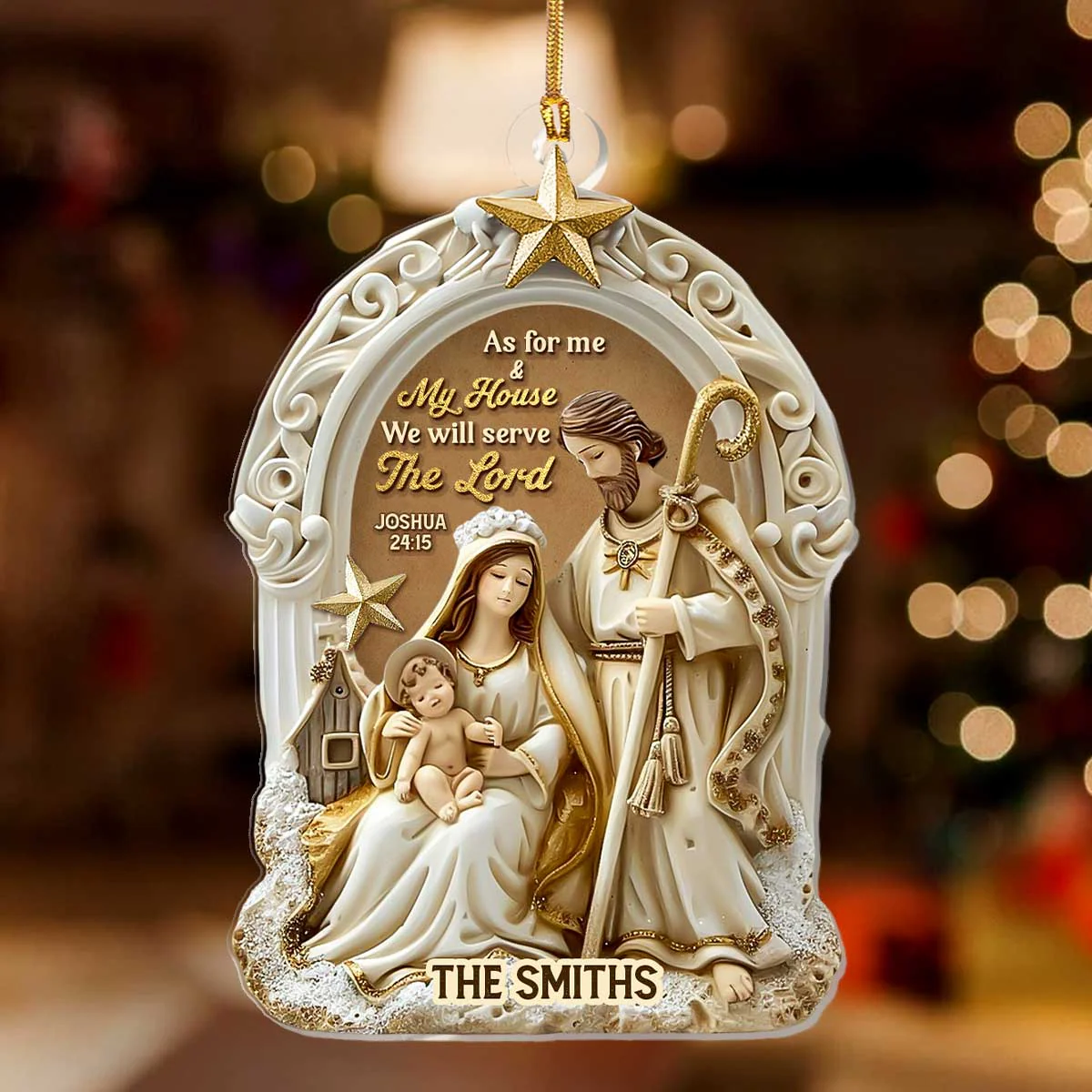 Born Is The King - Personalized Acrylic Ornament TD118 - Image 2