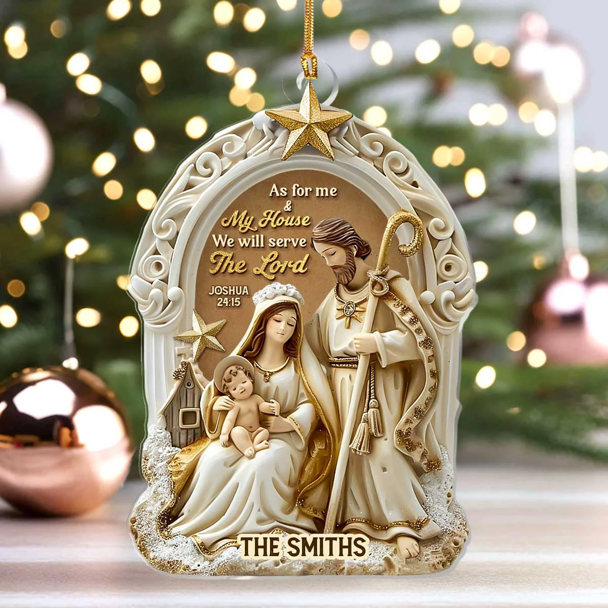 Born Is The King - Personalized Acrylic Ornament TD118 - Image 4