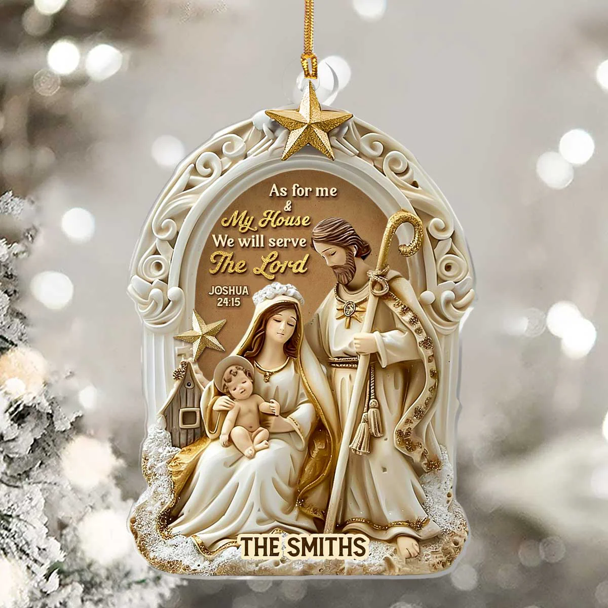 Born Is The King - Personalized Acrylic Ornament TD118 - Image 5