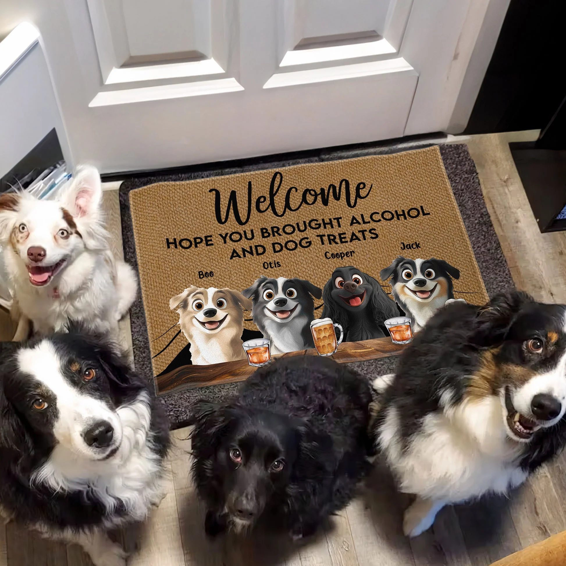 Brought Alcohol And Dog Treats - Personalized Doormat - Gift for Pet Owners, Pet Lovers, Dog Mom, Dog Dad | CLP15 NH96 - Image 2