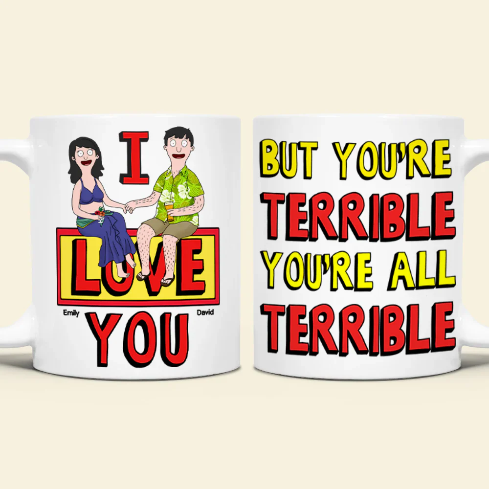 Burger Couple Funny- Personalized Mug - Gift For Couple, Husband Wife, Anniversary | CL55 - Image 5