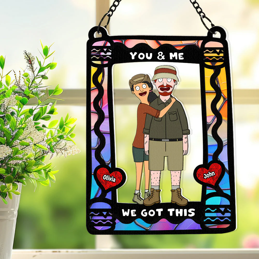 Burger Couple You And Me We Got This - Personalized Window Hanging Suncatcher - Gifts For Couples | CL56 NL122