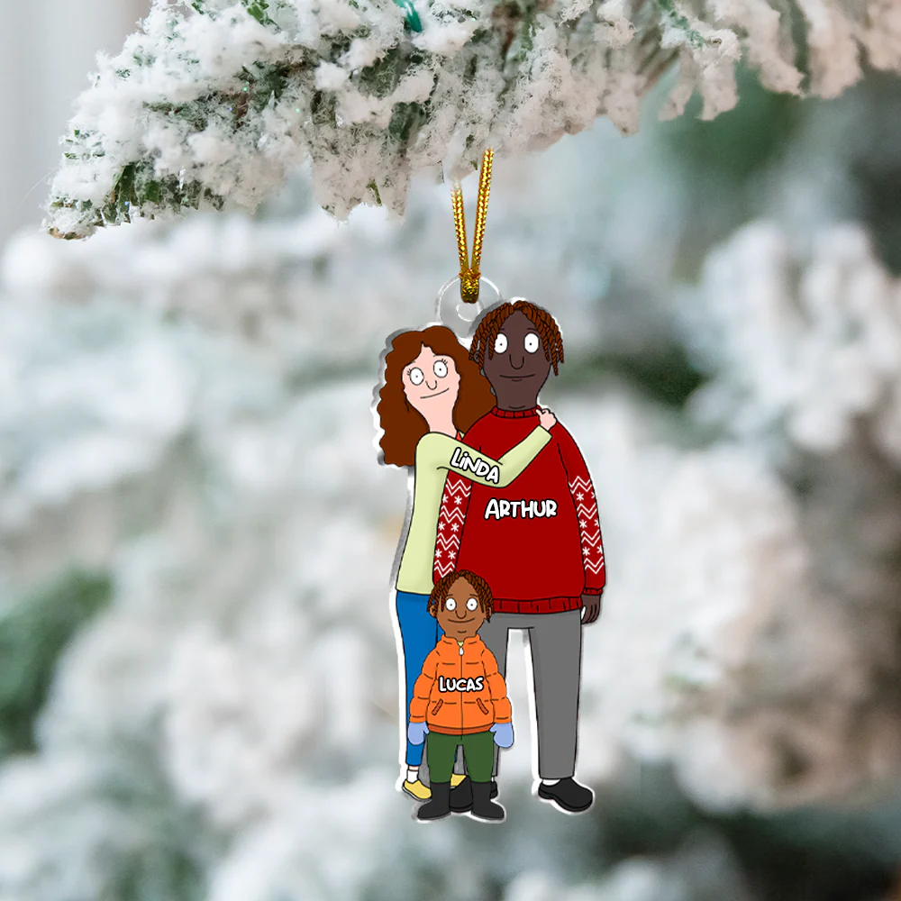 Burger Family Gift For Family- Funny Personalized Acrylic Ornament | CL56 - Image 5