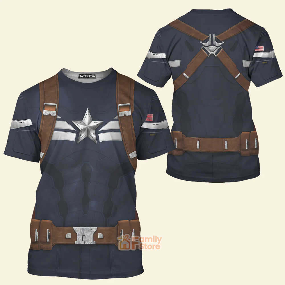 Captain America Stealth Suit The Winter Soldier Costume - TShirt - Image 2