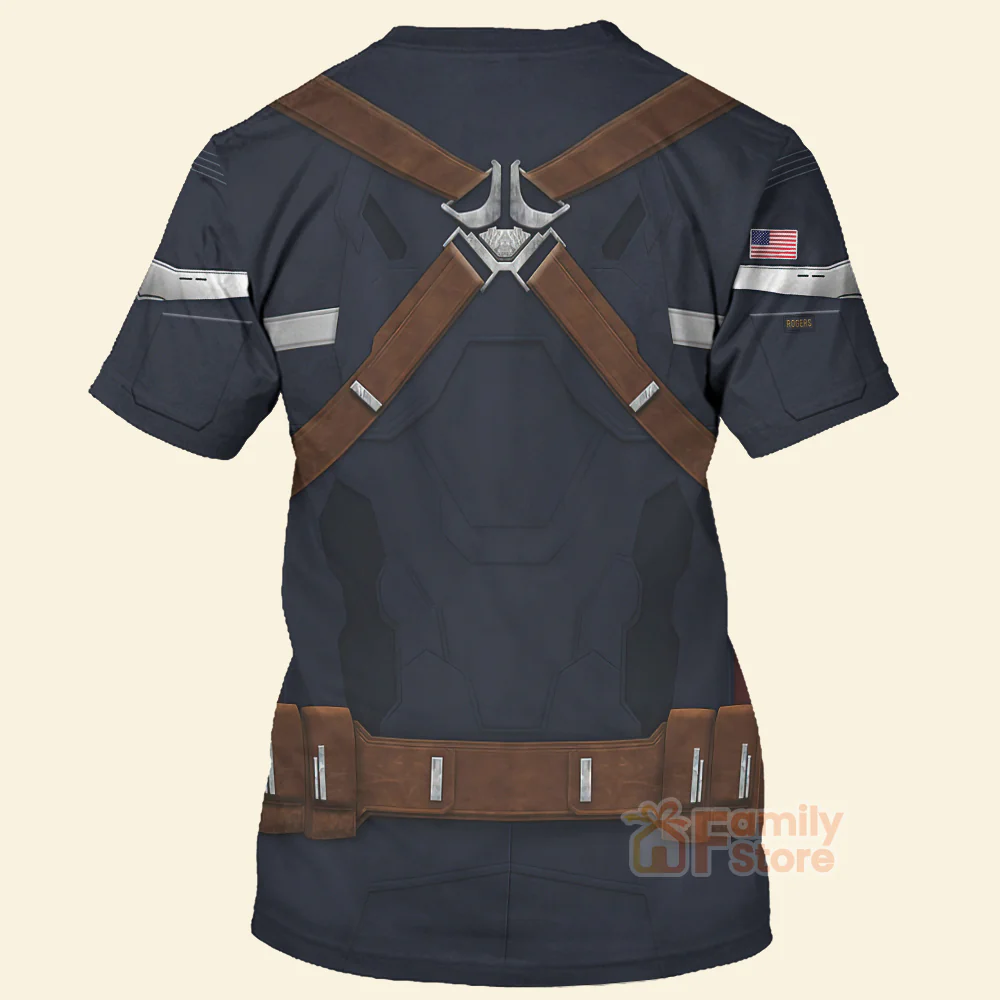 Captain America Stealth Suit The Winter Soldier Costume - TShirt - Image 3