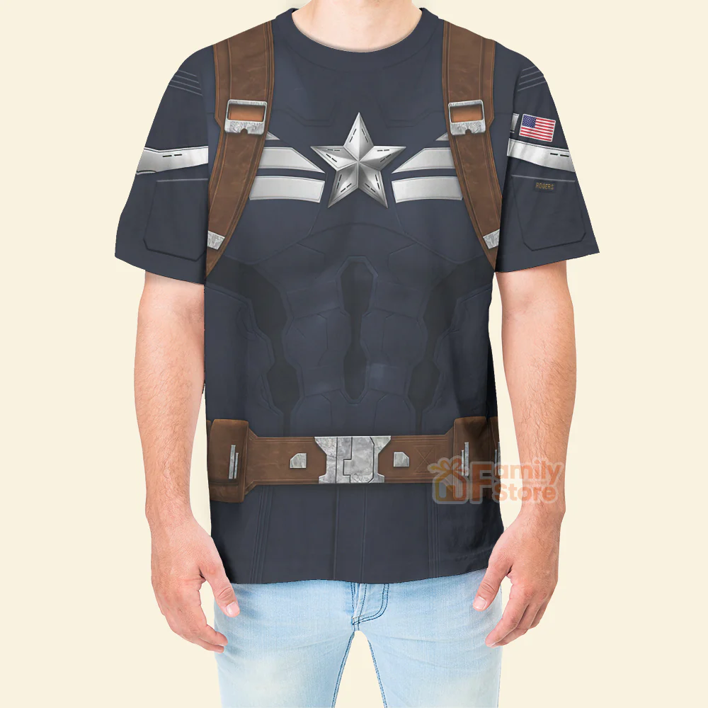 Captain America Stealth Suit The Winter Soldier Costume - TShirt - Image 4