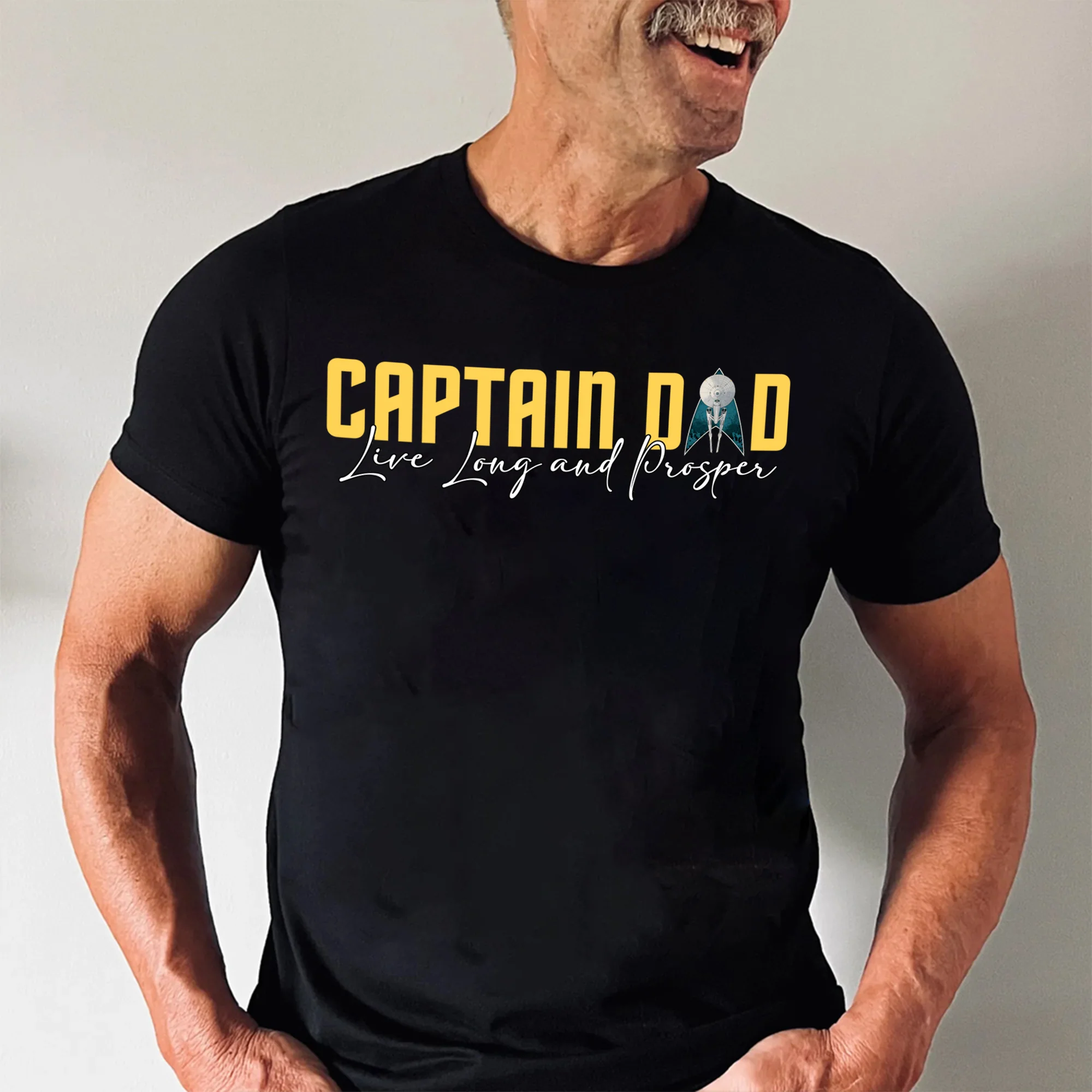 Captain Dad Live Long And Prosper - Gift For Dad - Personalized Shirt 2 Side - cl22 NA94 - Image 3