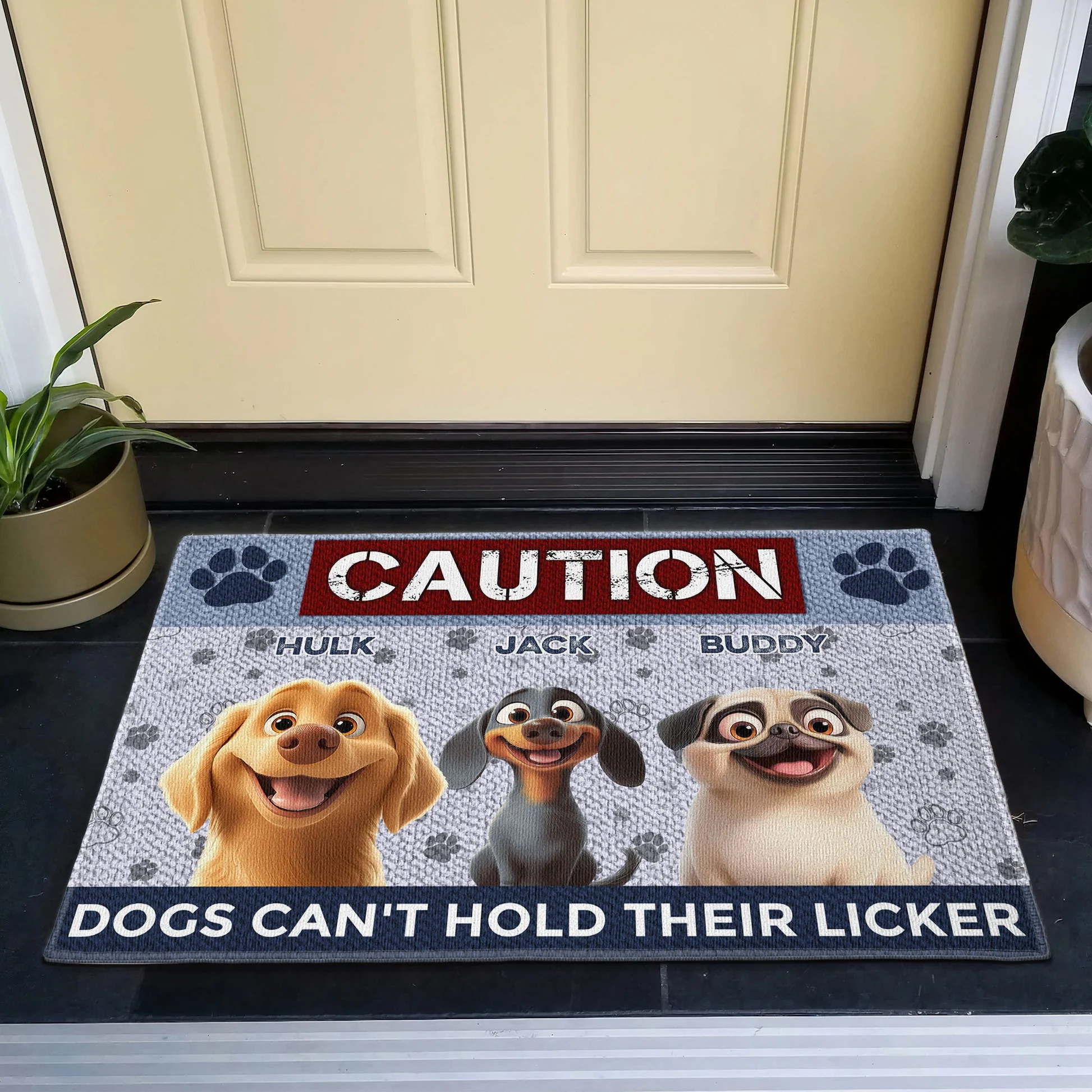 Caution Dogs Can't Hold Their Licker - Personalized Doormat - Gift for Pet Owners, Pet Lovers, Dog Mom, Dog Dad | CLP15 NH96 - Image 8