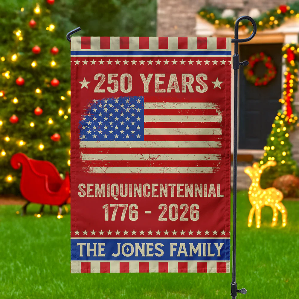 Celebrate 250th Anniversary United States - Personalized Flag - Patriotic Gift For Family HN02 - Image 2