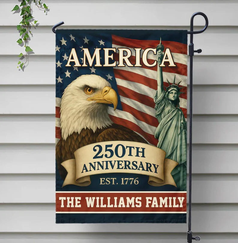 Celebrate America 250th Anniversary Est 1776 Flag - Gift For Patriotic, Veterans | HN02 - Image 2