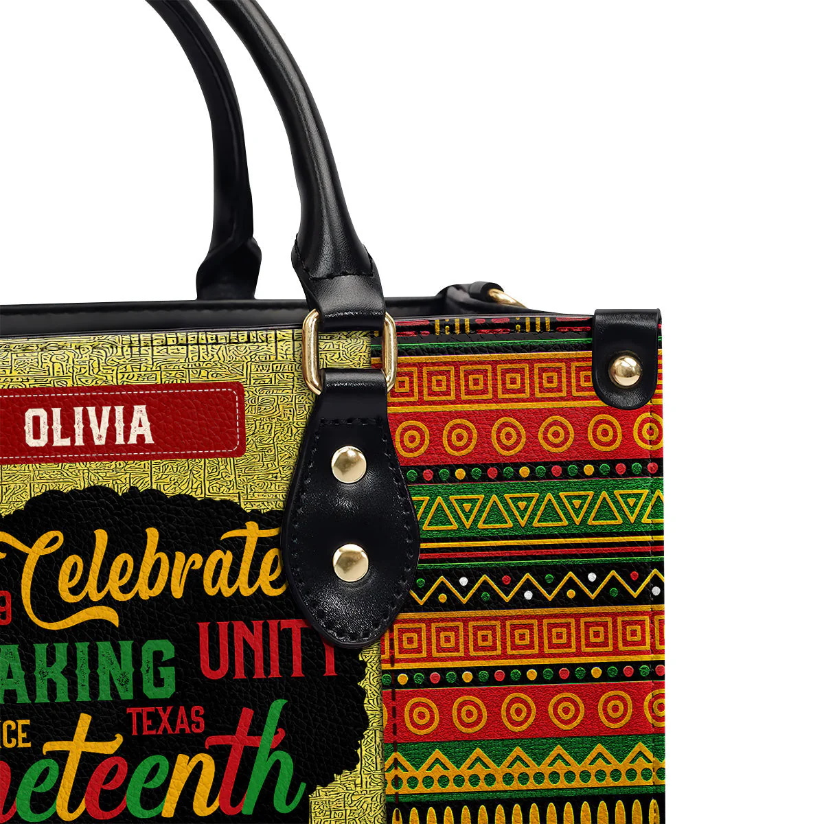 Celebrate Juneteenth Black Women Pride - Personalized Leather Handbag - Gift For Black Queen HD95 - Image 6