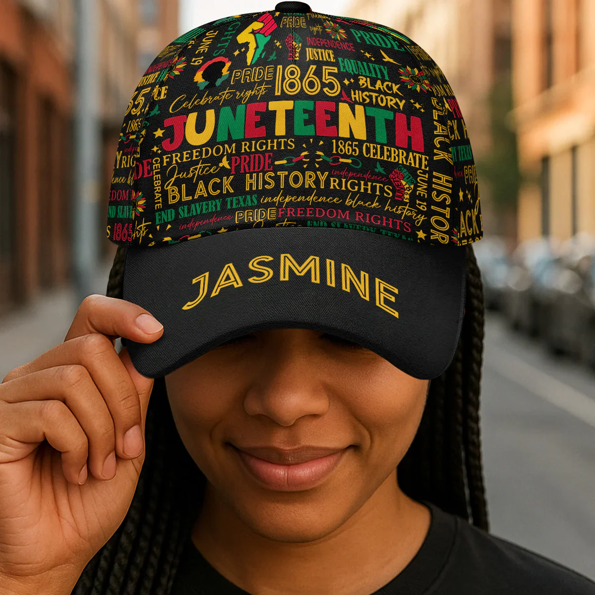 Celebrate Juneteenth Freedom Day - Personalized Classic Cap -  Juneteenth, Black Pride - Image 2