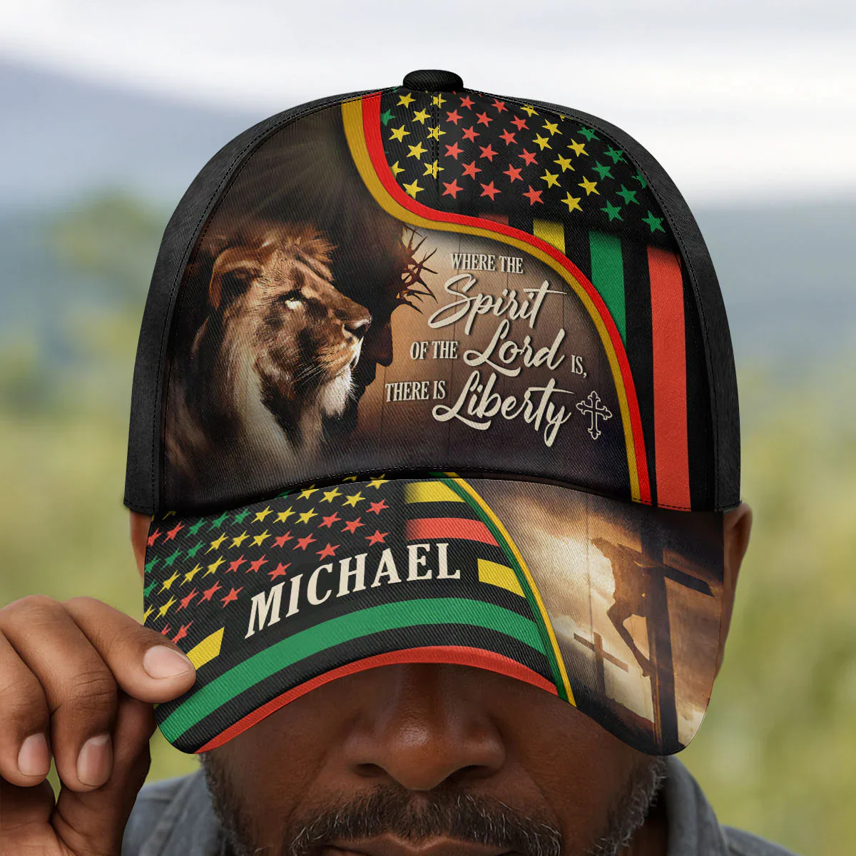 Where The Spirit Of The Lord Is There Is Liberty - Personalized Classic Cap - Juneteenth, Black Pride - Image 3