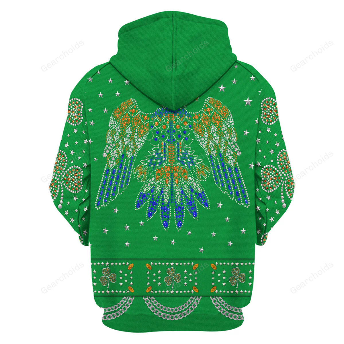 Celebrating the King: Elvis Presley Green - Costume Cosplay Hoodie Sweatshirt Sweatpants CSELV025 - Image 4