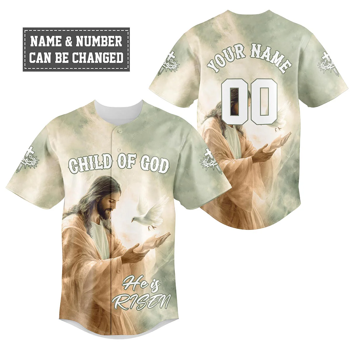 Child Of God Baseball Jersey - Christant Gift For Him