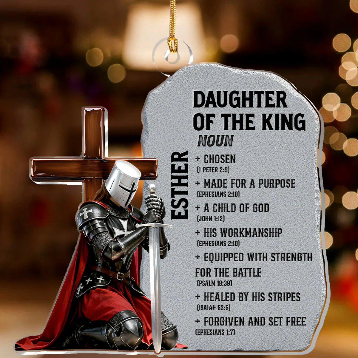 Child Of God | Personalized 1-Layer Acrylic Ornament - Image 2