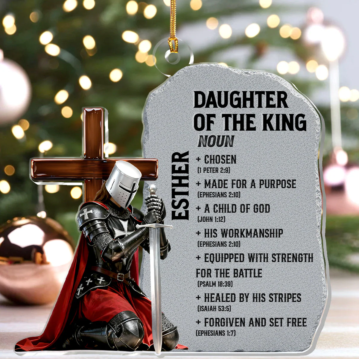 Child Of God | Personalized 1-Layer Acrylic Ornament - Image 4