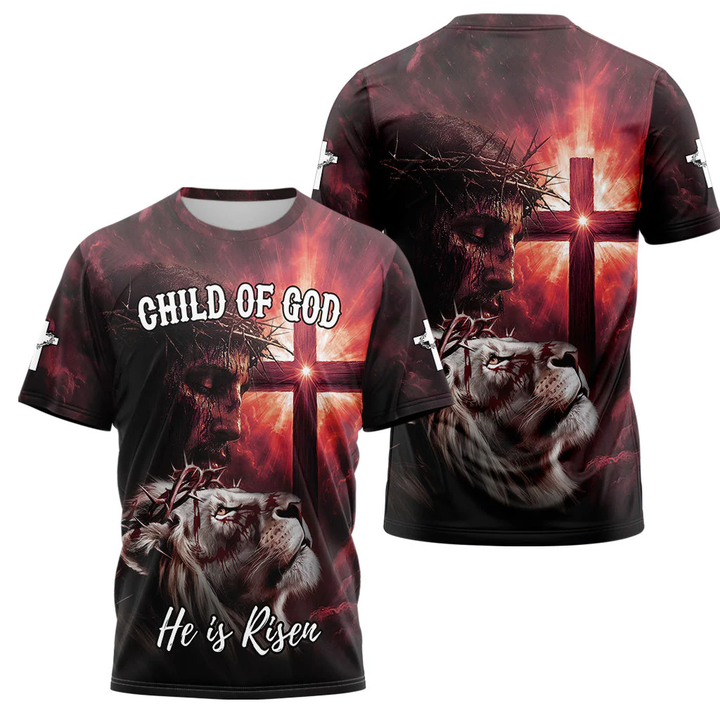 Child Of God Risen Warrior 3D TShirt - Image 3